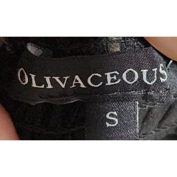 Olivaceous Leopard Print Ruffle Mini Dress Smocked Boho Black Brown Size Small - Picture 7 of 7